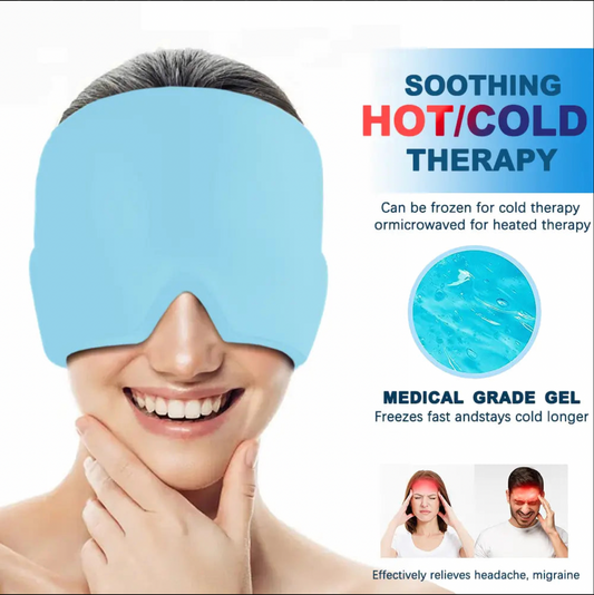 Migraine Relief Hat Hot/Cold Therapy and Health Eye Mask